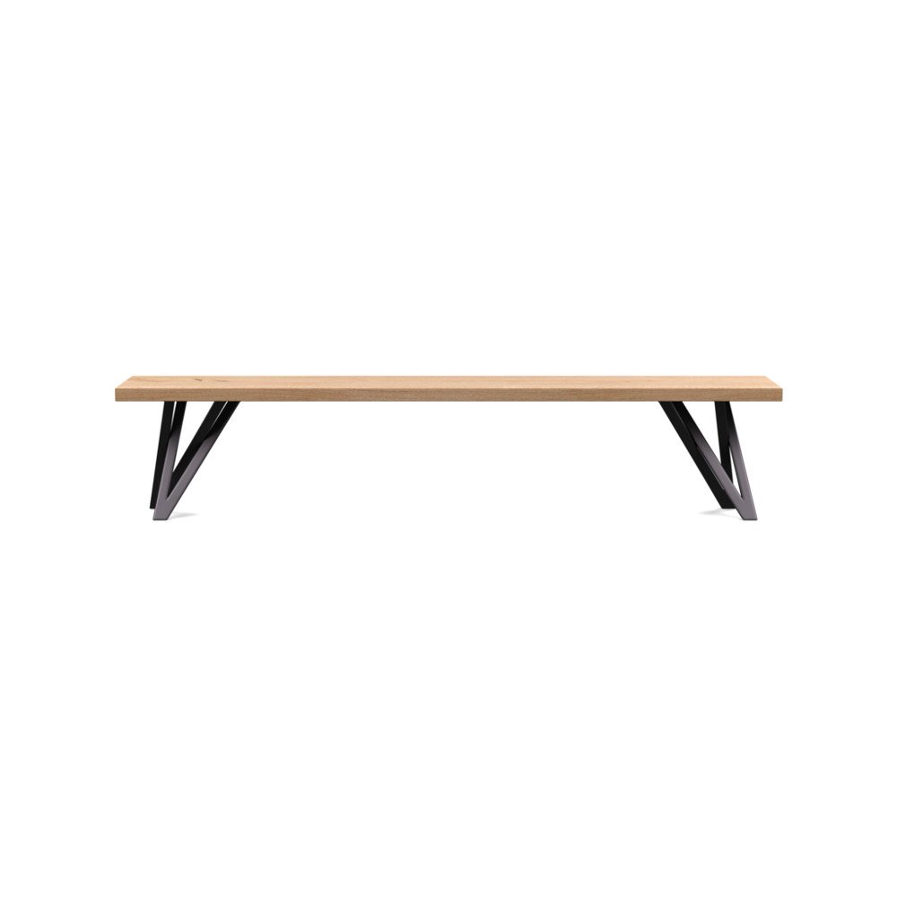 Heal's Vienna Bench 200x35cm Blonde Oiled Oak Straight Edge Not Filled