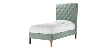 Rosalie 150cm Single Bed in Sage Smart Velvet - sofa.com