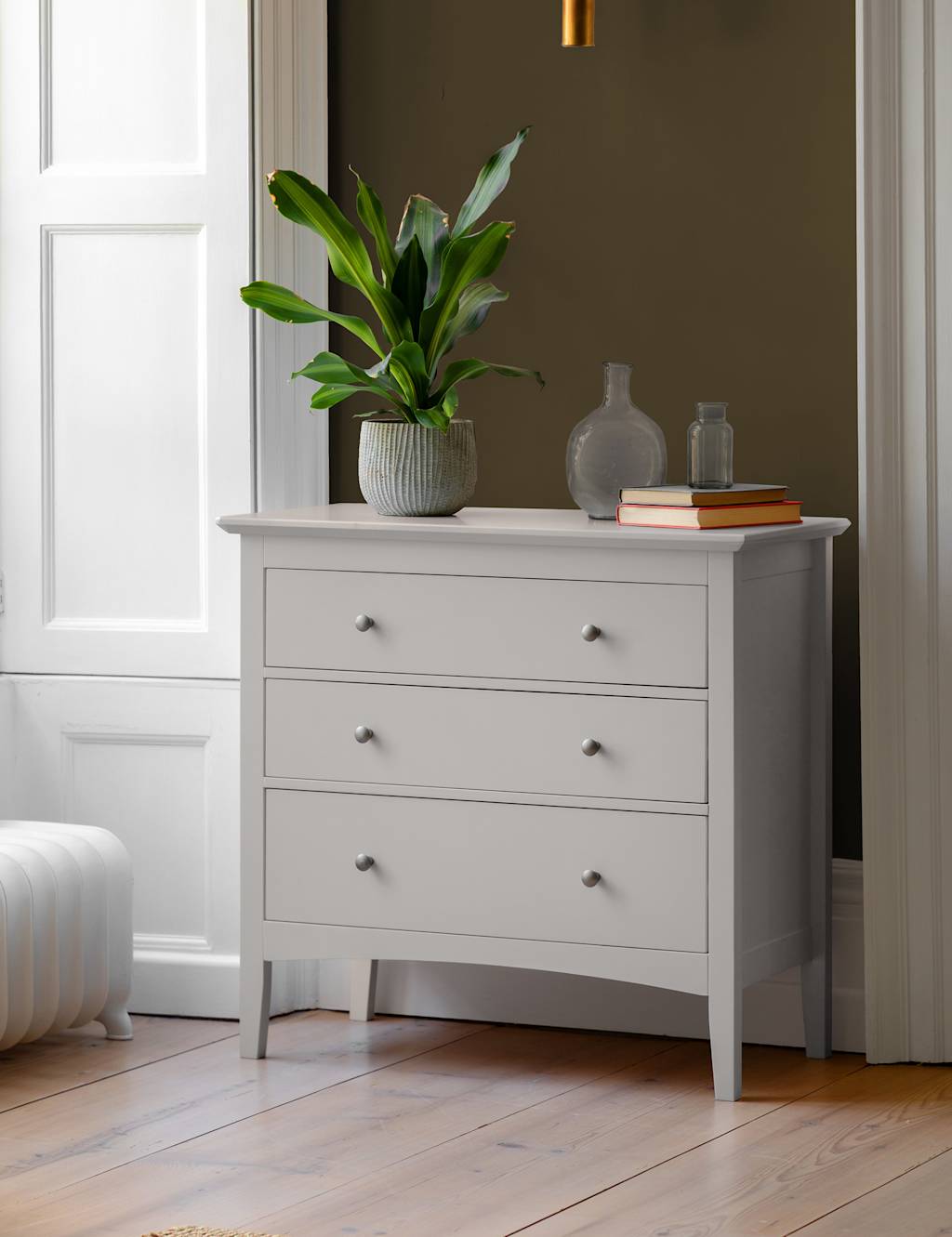Gallery Direct Hastings Grey 3 Drawer Chest Grey