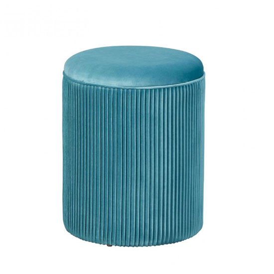 Salim Fabric Storage Ottoman Stool In Blue