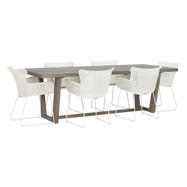 Kos 6 Seat Garden Dining Set with Marbella Chairs