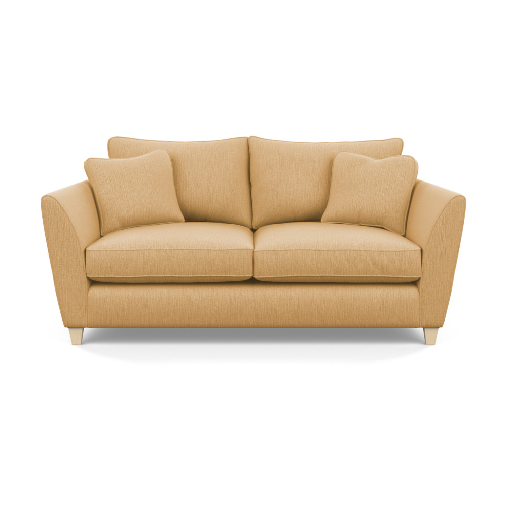 Heal's Torino 3 Seater Sofa Smart Linen Sand Natural Ash Feet