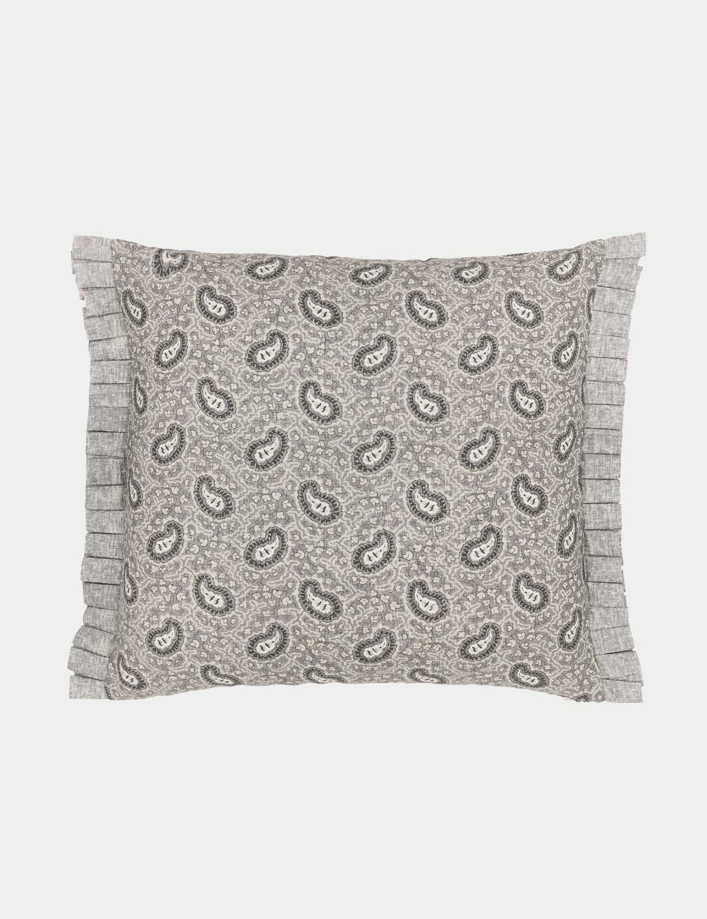 Bedeck of Belfast Linen Blend Cora Cushion Grey Mix