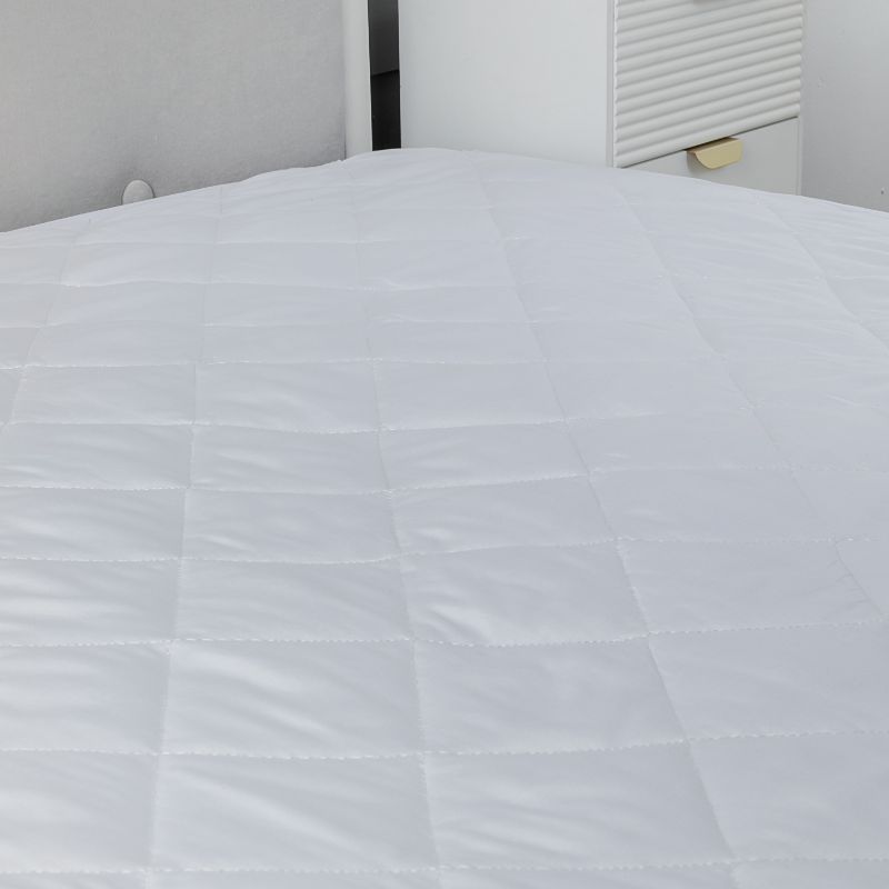 Snug City 9INCH Deep Quilted Mattress Protector Microfibre Soft Touch Fitted Sheet in White