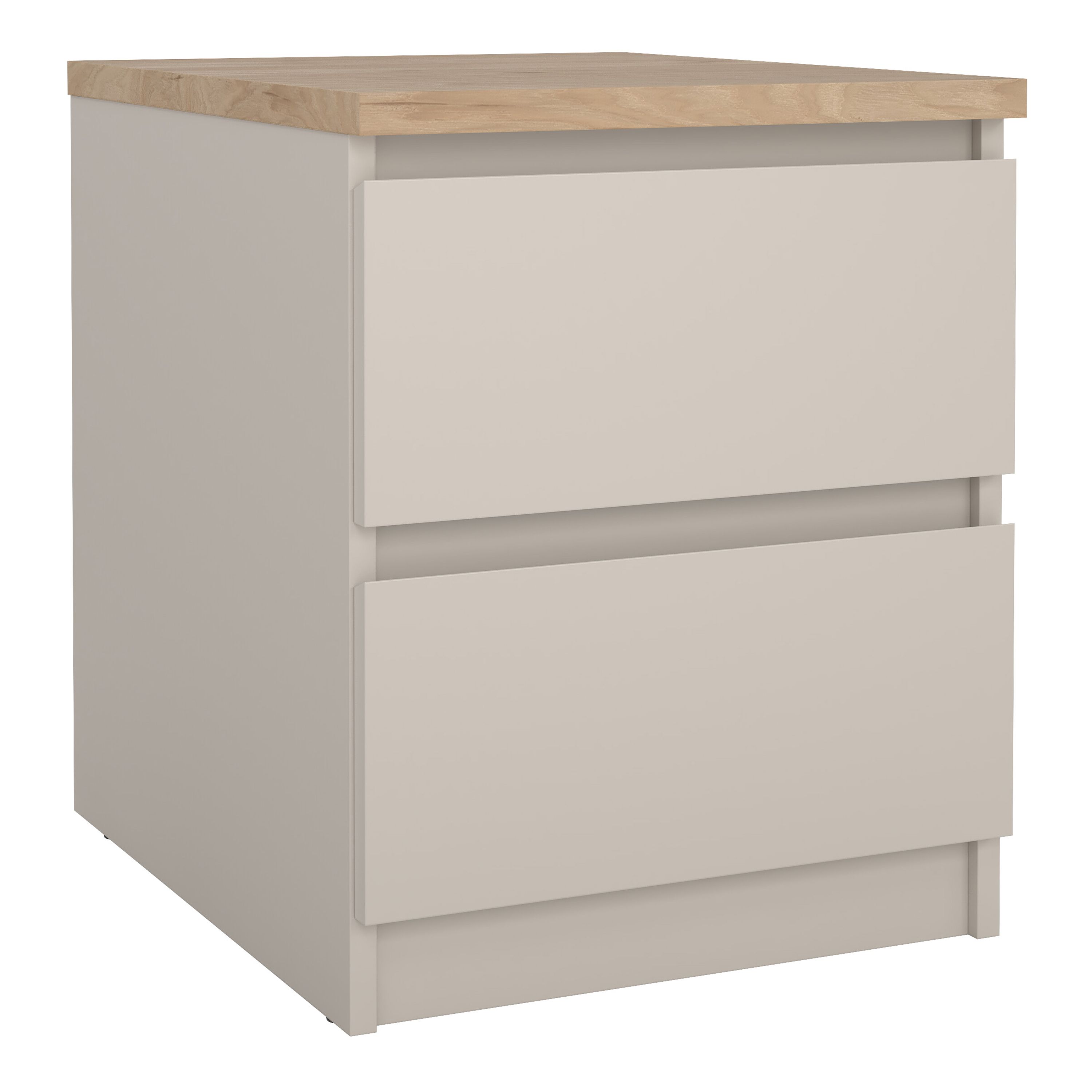 Furniture To Go Naia Bedside 2 Drawers in Beige