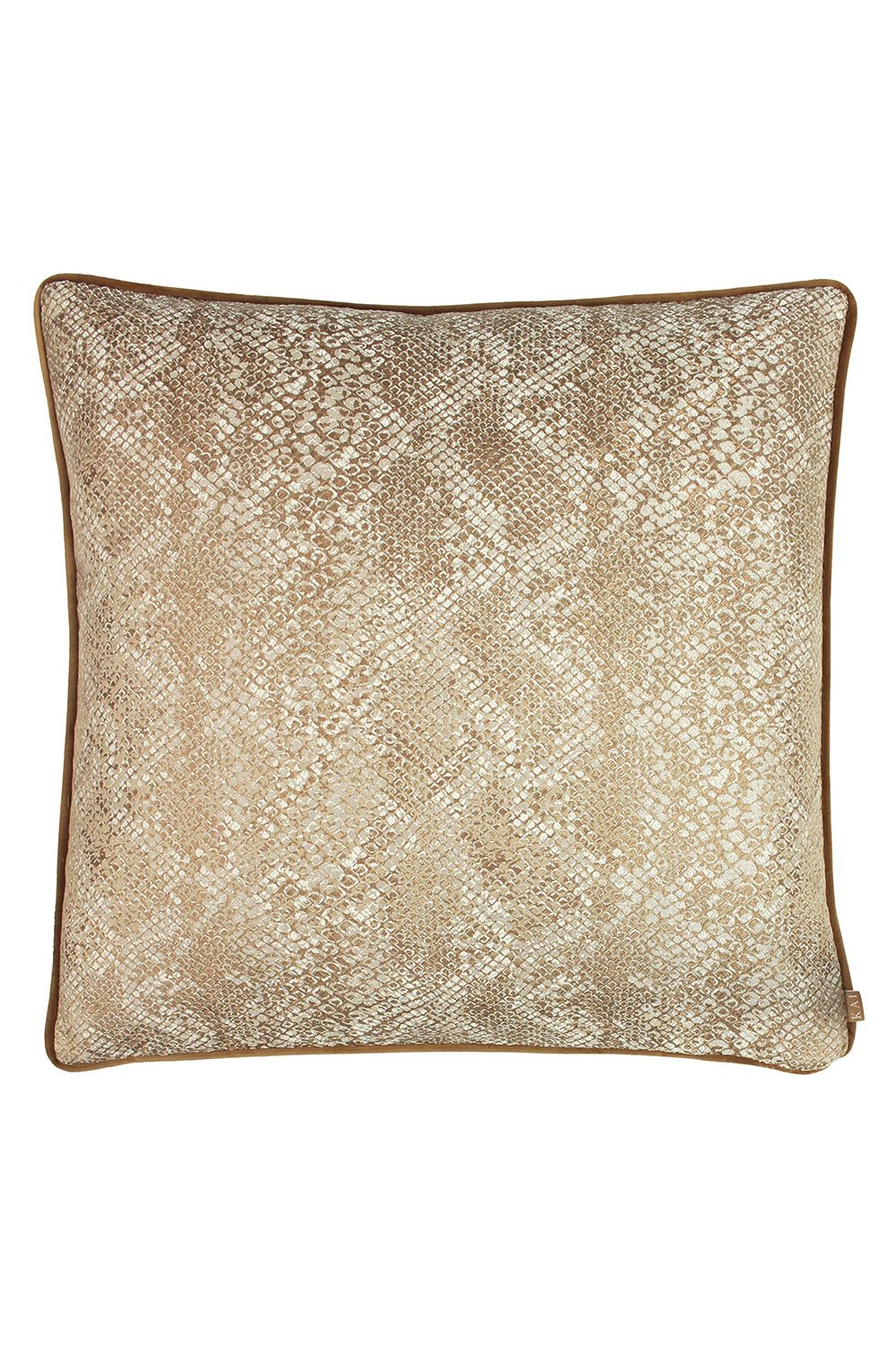 KAI Viper Metallic Snakeskin Piped Cushion in Orange