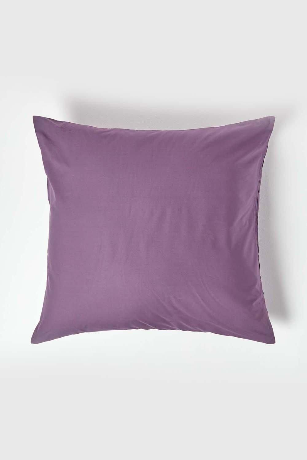 Homescapes Continental Egyptian Cotton Pillowcase 200 TC, 80 x 80 cm in Grape