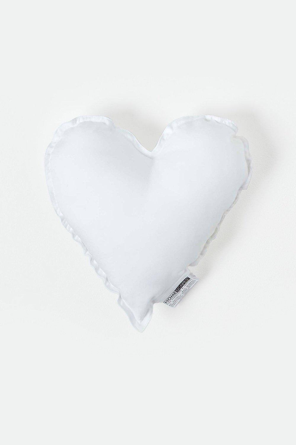 Homescapes Super Microfibre Heart Shaped Cushion Pad - Cushion Filler & Inserts in White