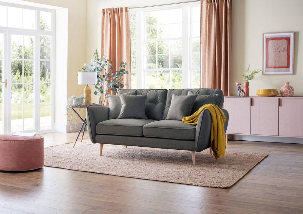 The Great Sofa Company Ailis Medium Sofa Faro Slate in Dark Grey