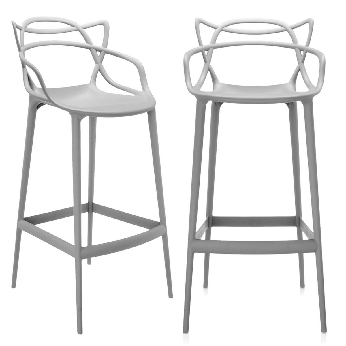 Pair of Kartell Masters Bar Stools Grey