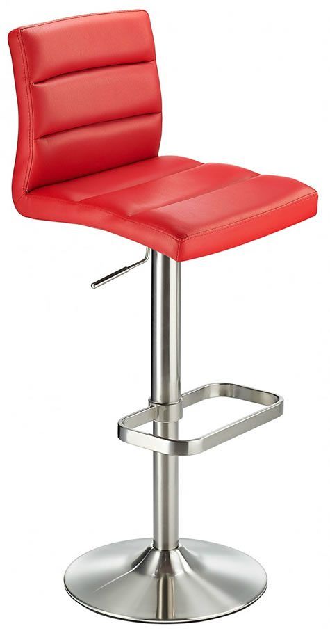netfurniture Swank Adjustable Bar Stool Red
