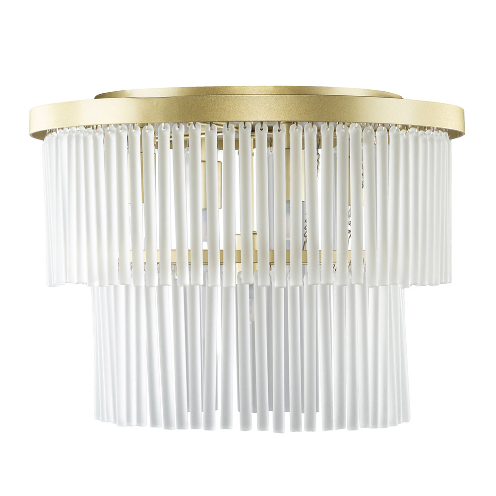 Aubrey Tiered Flush Ceiling Light, Brass