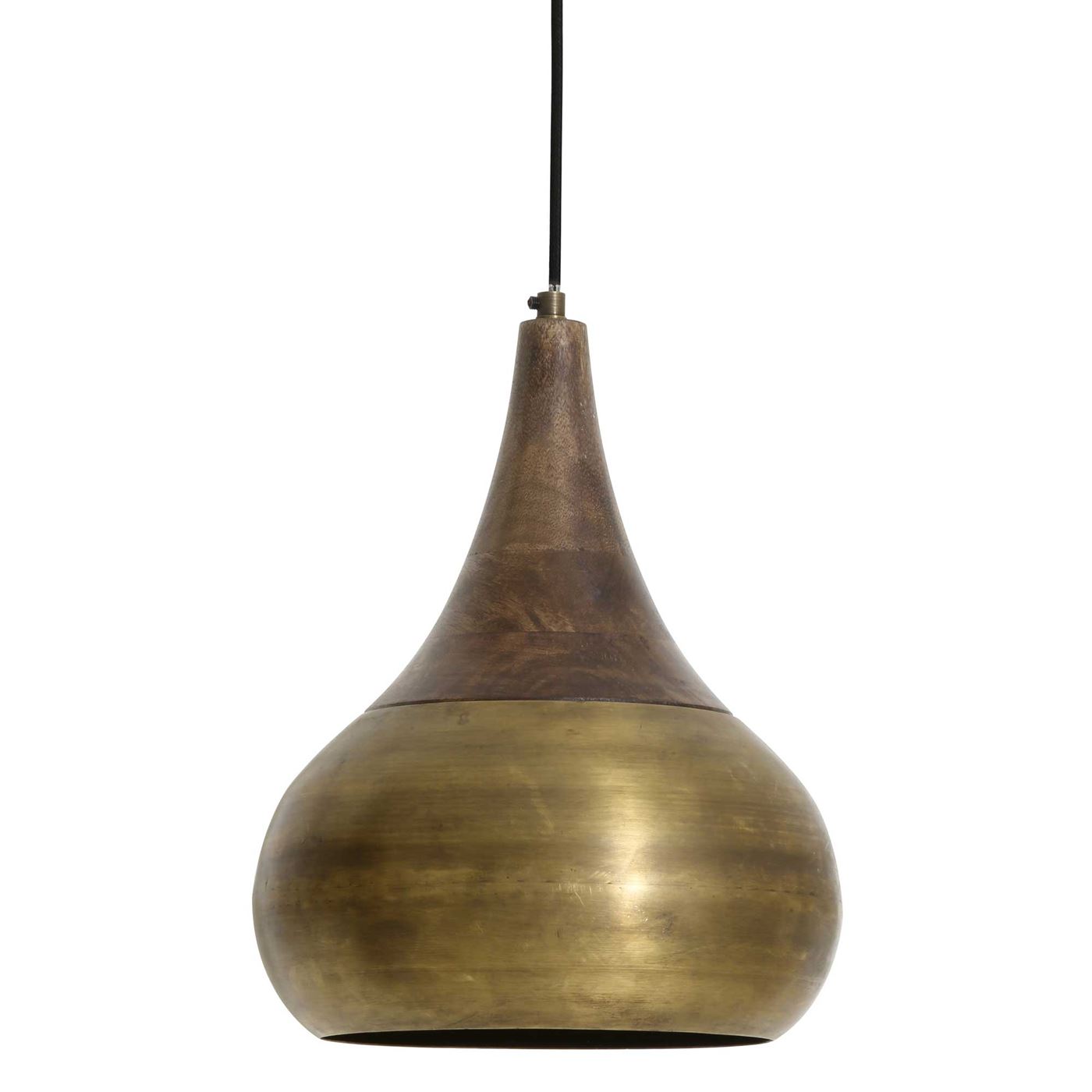 Small Bronze Pendant, Wooden Top