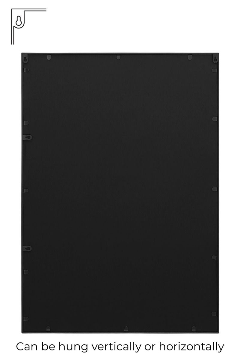 MirrorOutlet Black Modern Contemporary Garden Wall Mirror 39" X 27" (100x70CM) 5