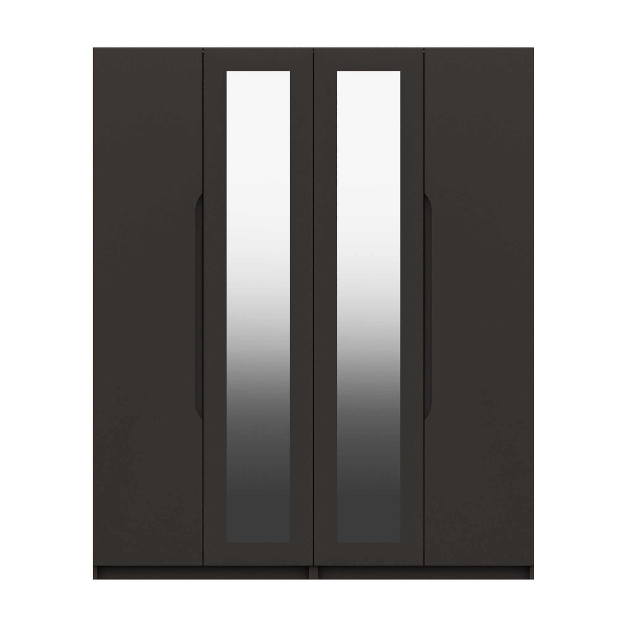 Legato 4 Door Mirrored Wardrobe Grey