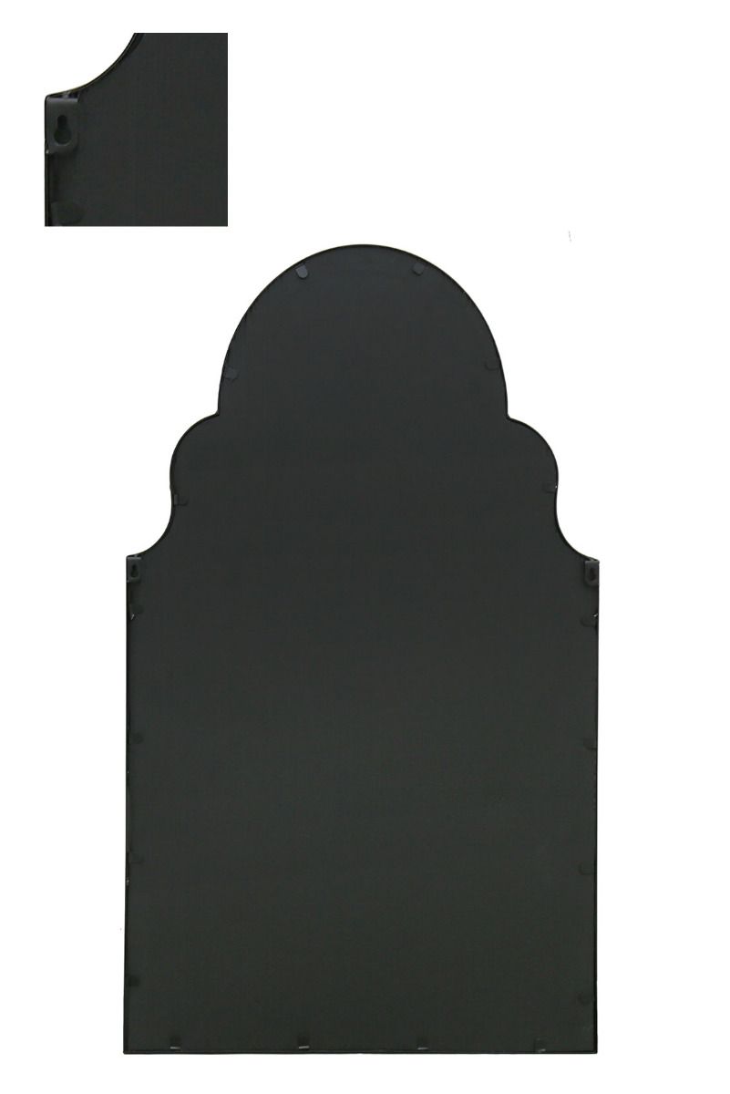 MirrorOutlet Black Metal Framed Arched Wall Mirror 41" X 24" (104CM X 61CM) 5