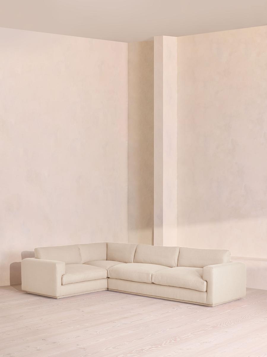 Mossley Left L-Shape Sofa, Linen, Bisque