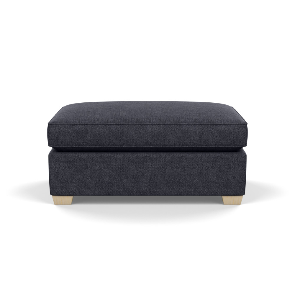 Heal's Torino Footstool Texture Soot Natural Ash Feet