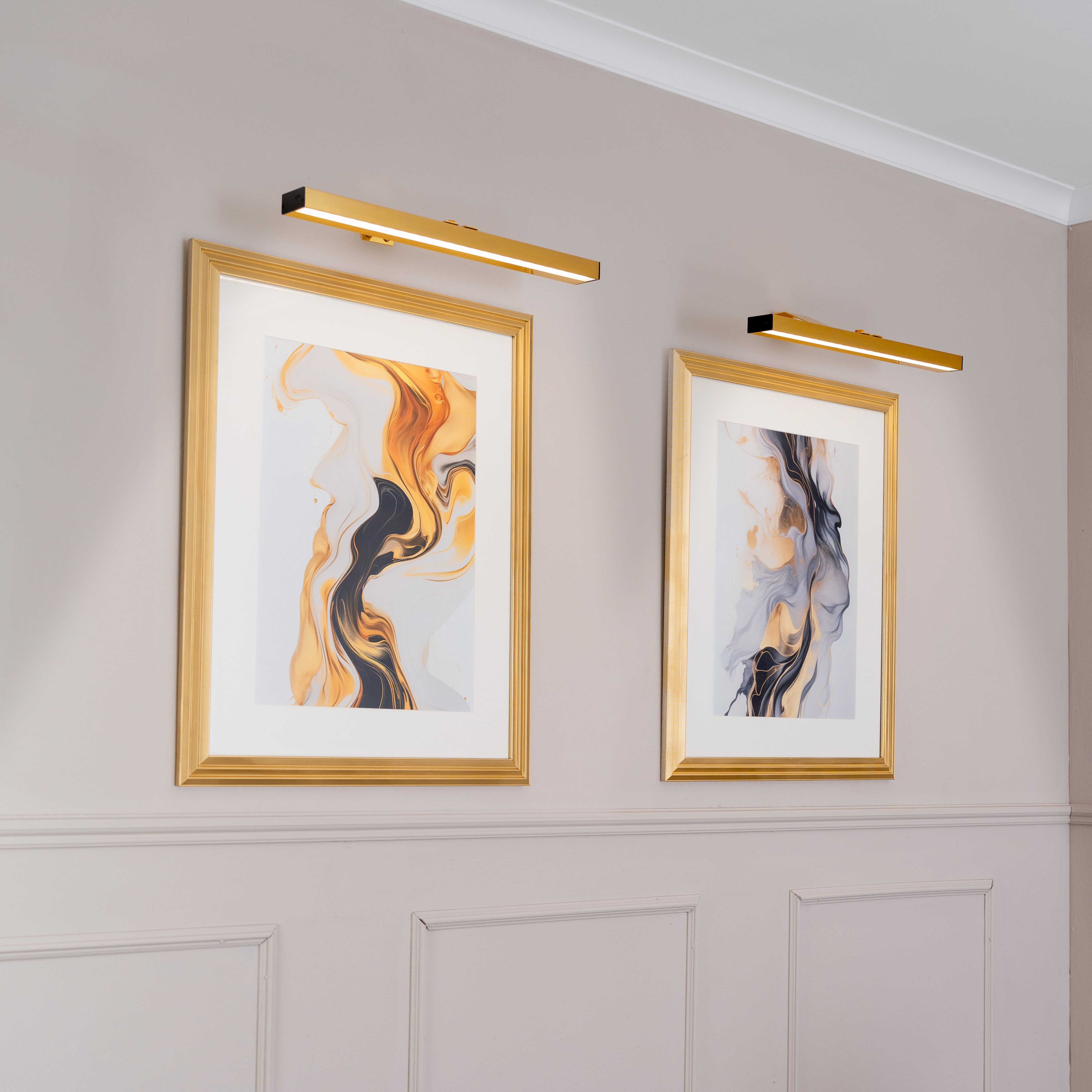 ValueLights Ryle Rechargeable Easy Fit Wall Touch Single Light Fitting in Gold