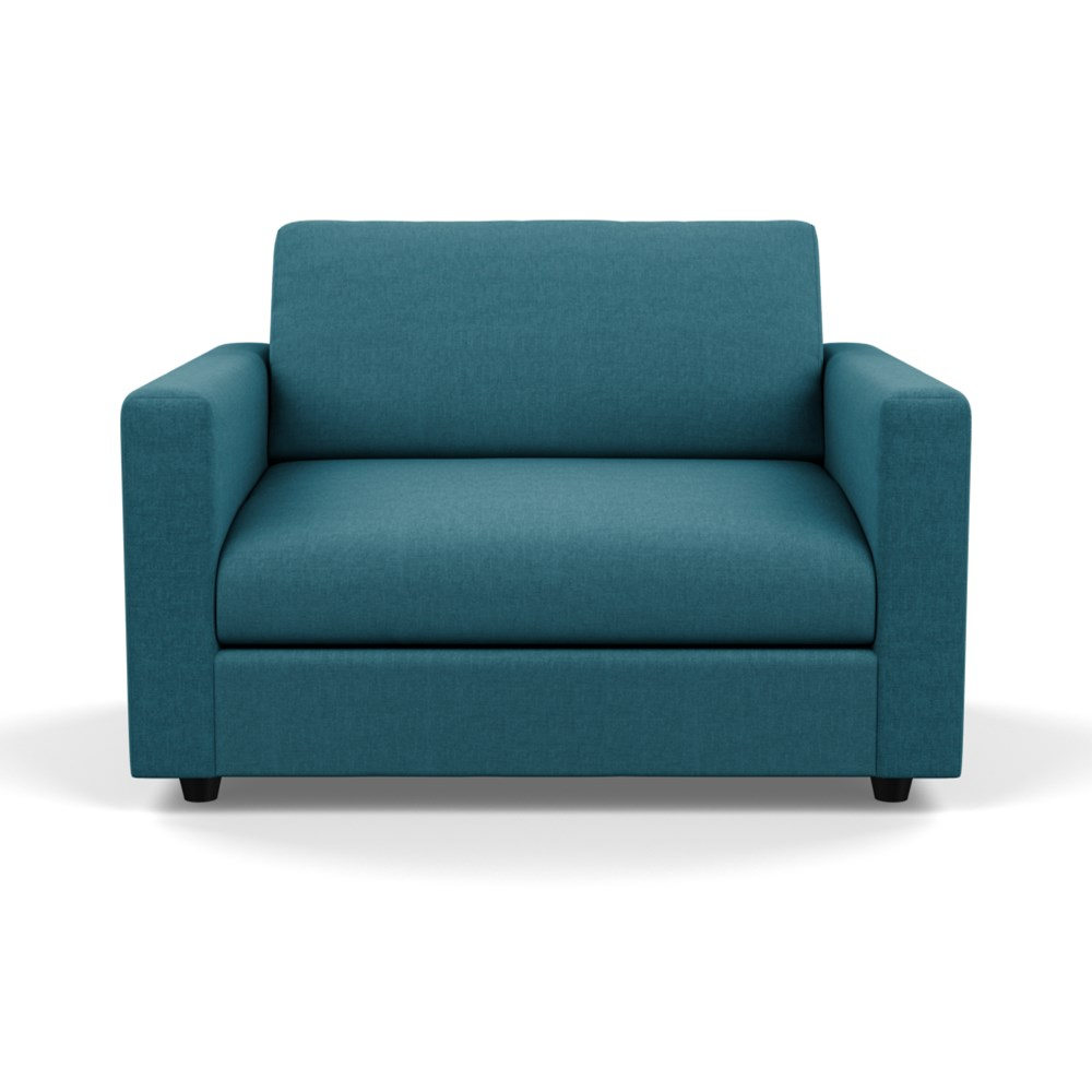 Heal's Nimbus II Loveseat Brushed Cotton Cadet Black Feet