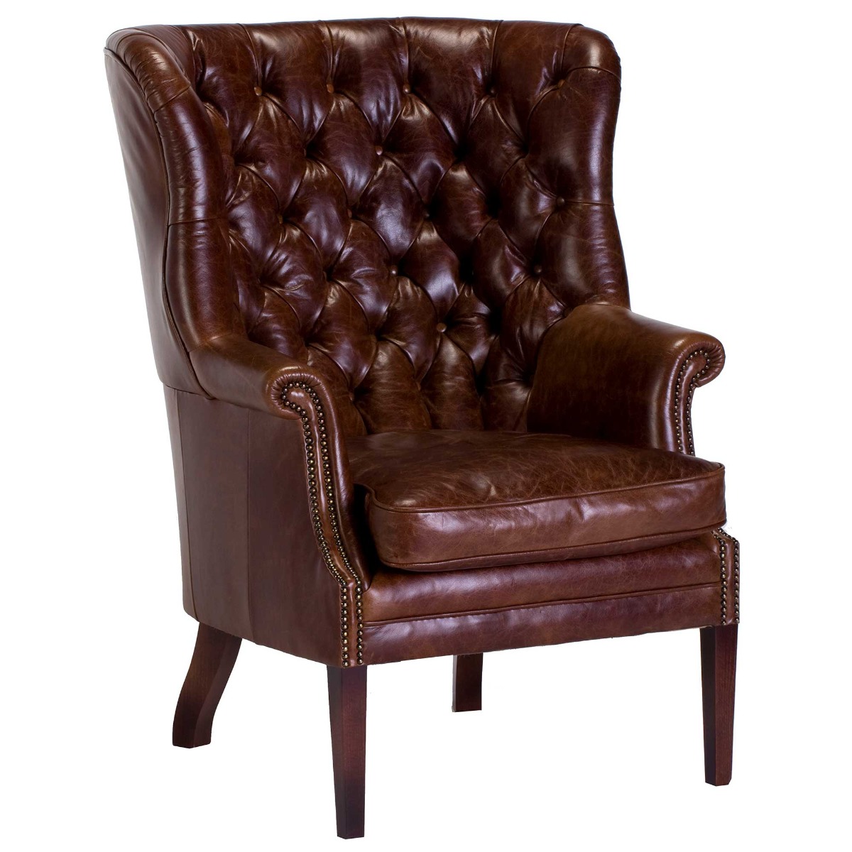Harris Tweed Mackenzie chair, Brompton Tan