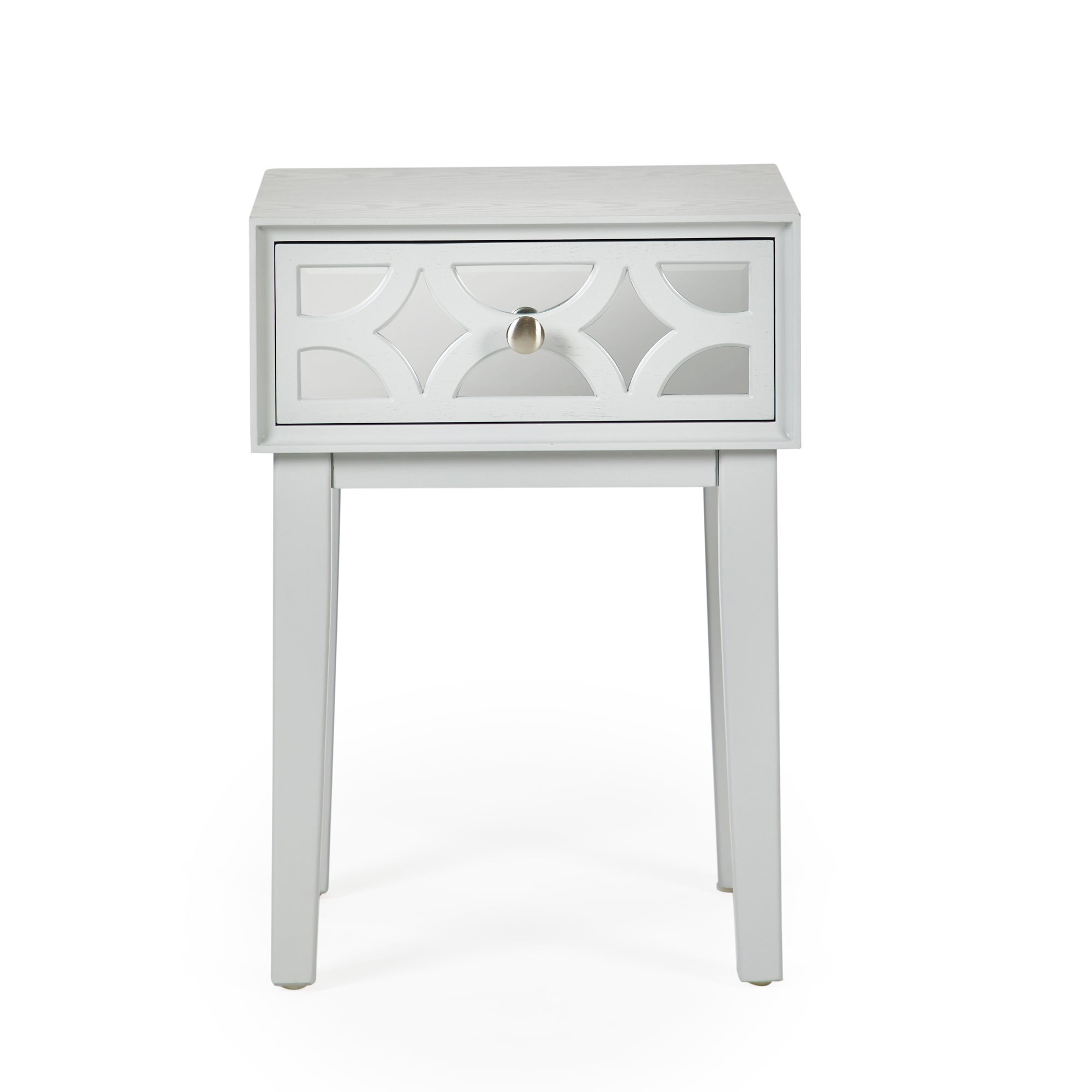 Delphi Grey 1 Drawer Bedside Table Grey