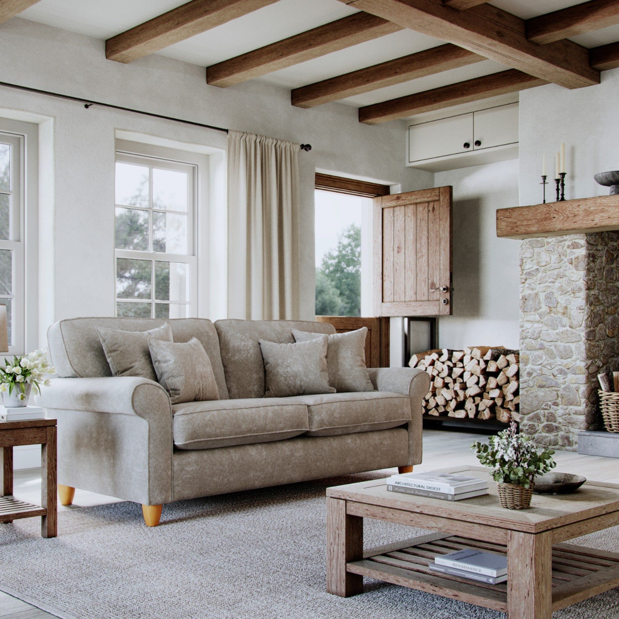 The Great Sofa Company Flora Medium Sofa Glory Beige