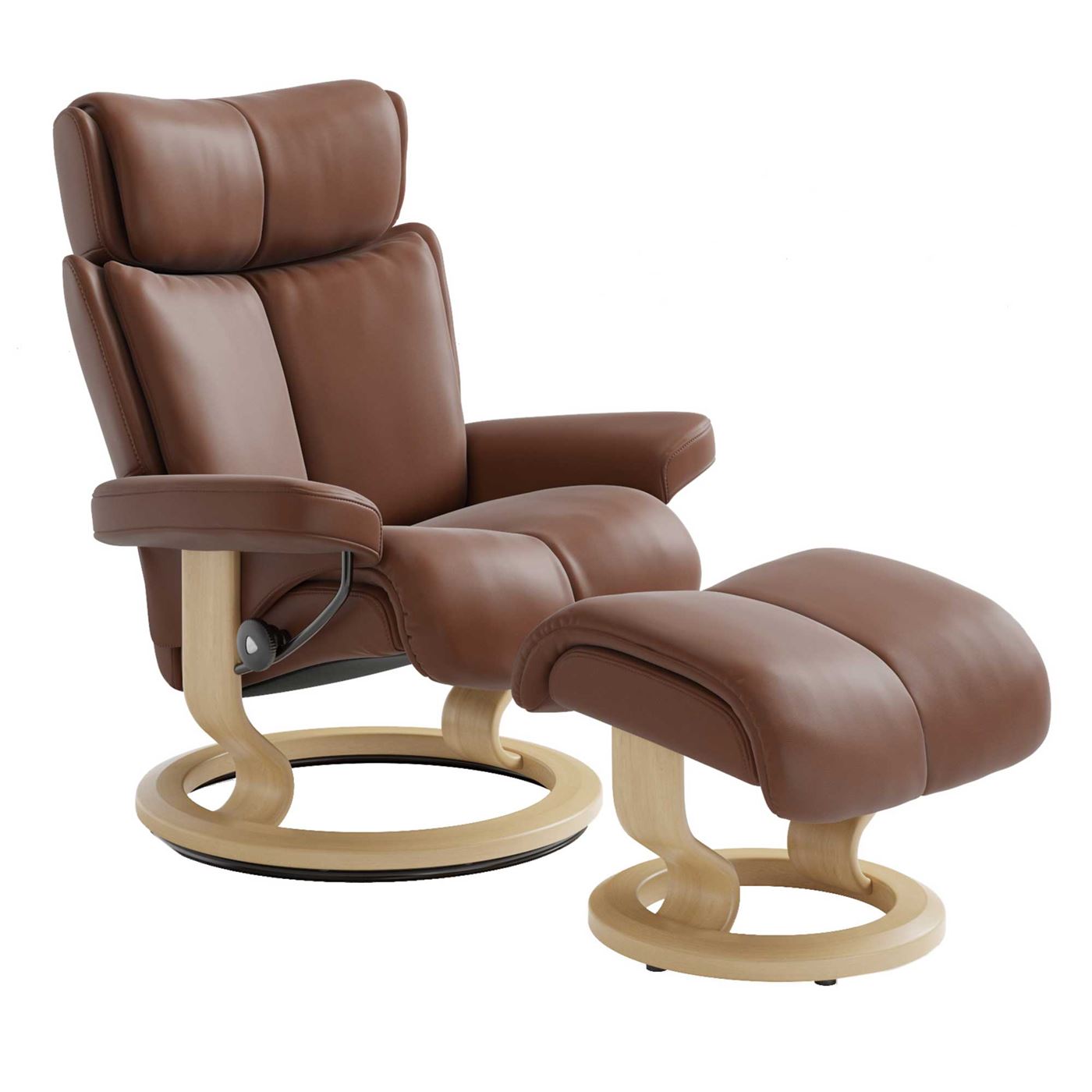 Stressless Magic Classic Chair & Stool, Paloma