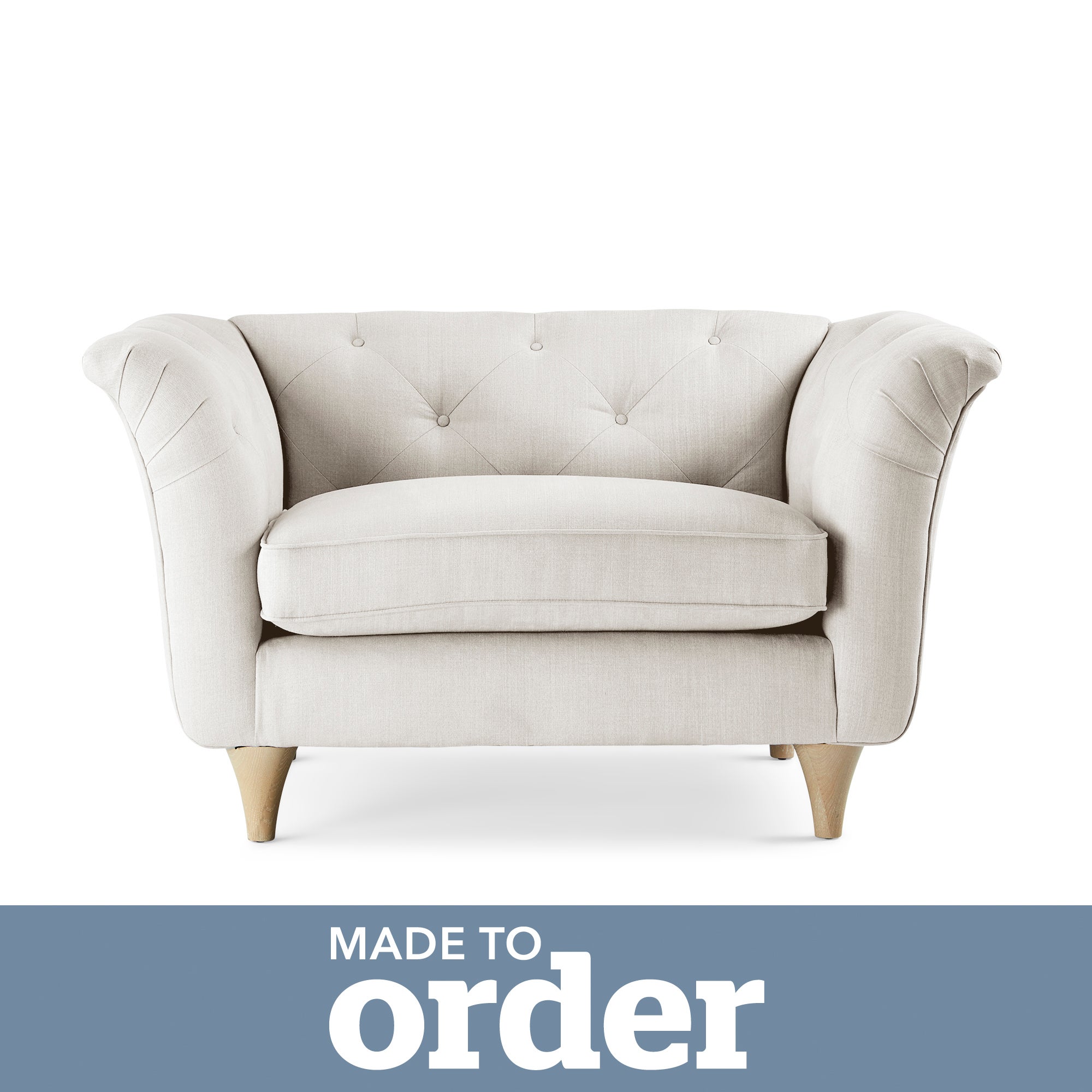 Jaipur Snuggle Chair Brushed Plain Fabric Grey