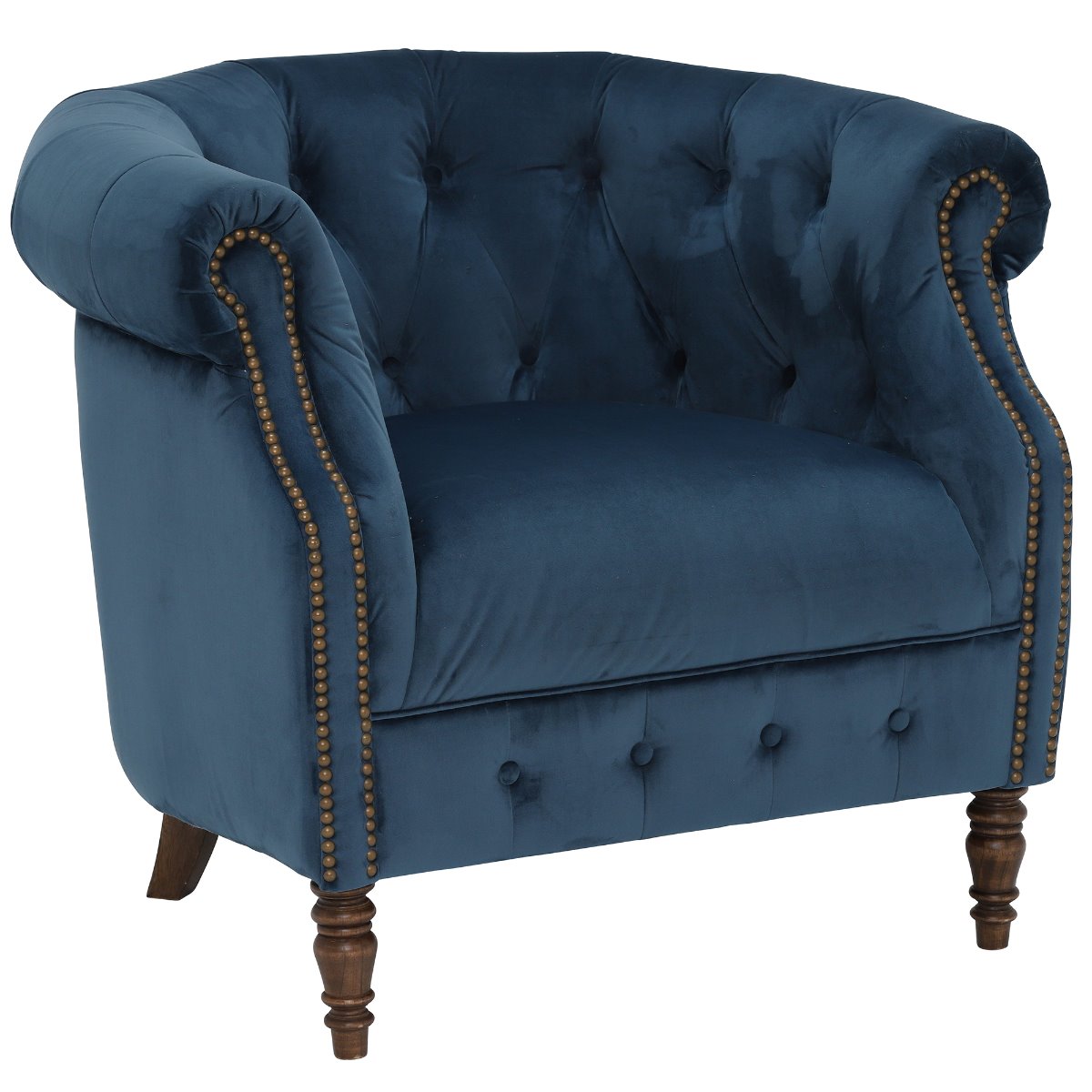 Ollena Velvet Chair, Plush Teal
