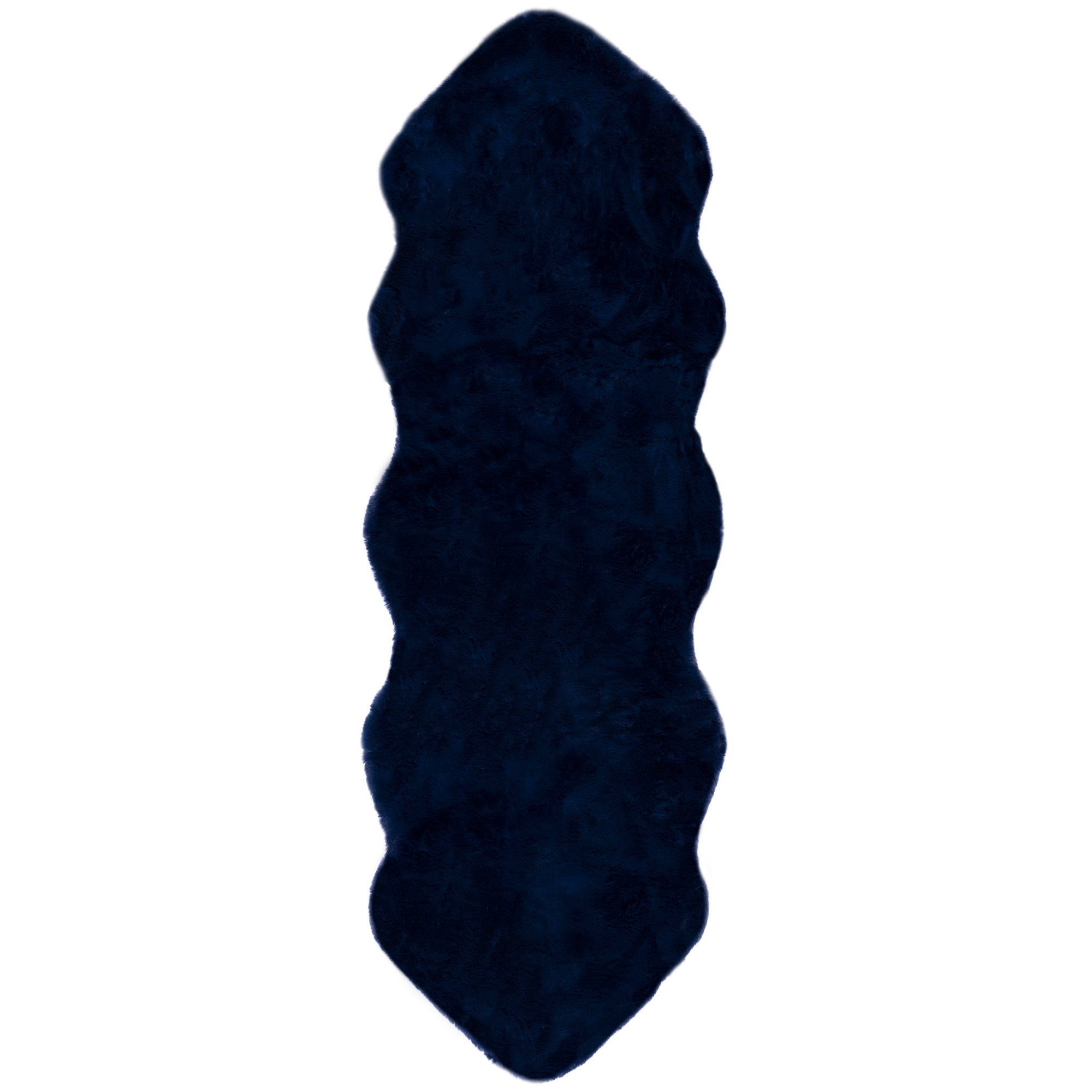 Supersoft Double Pelt Faux Fur Rug Navy