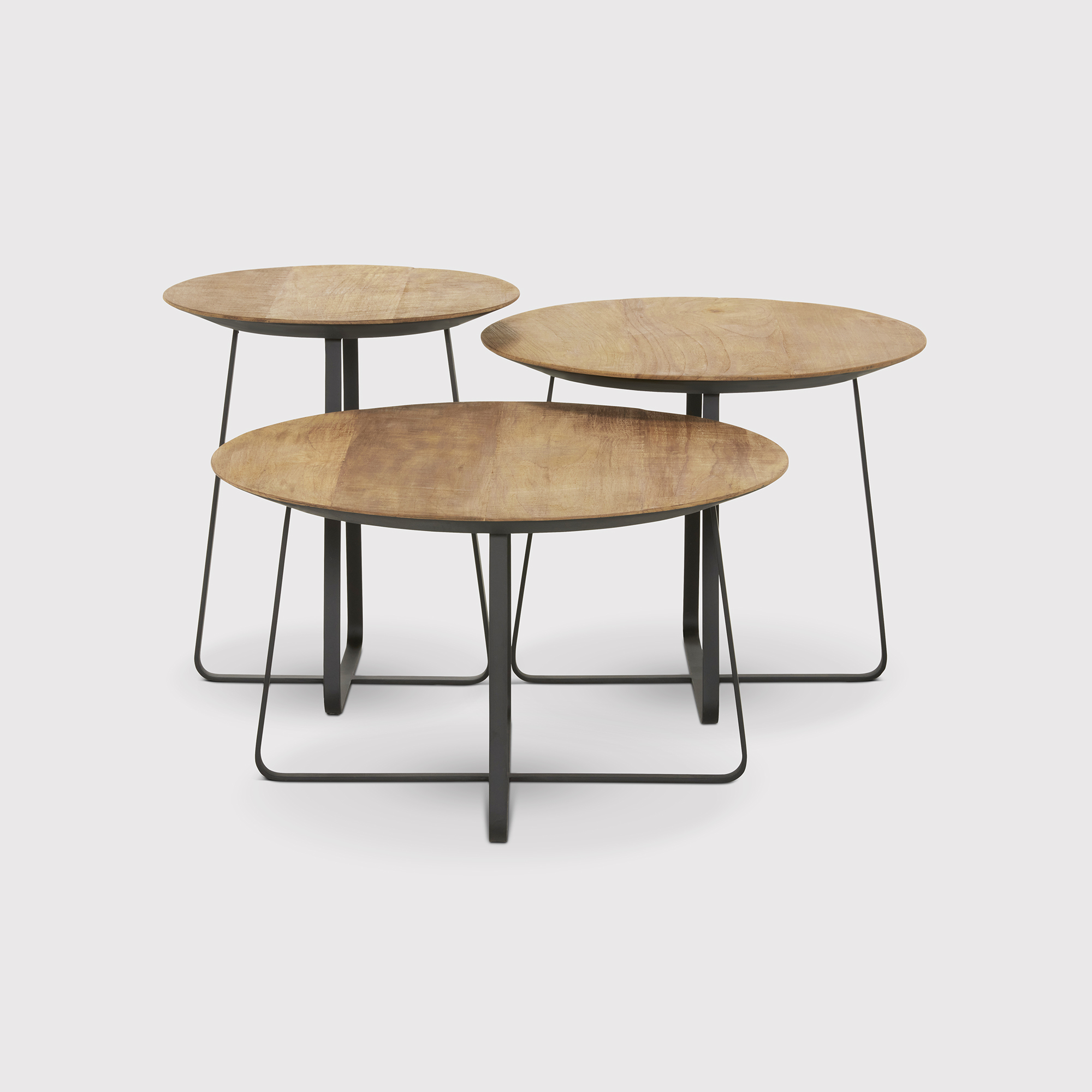 Mysa Set Of 3 Coffee Tables, Wood | Barker & Stonehouse