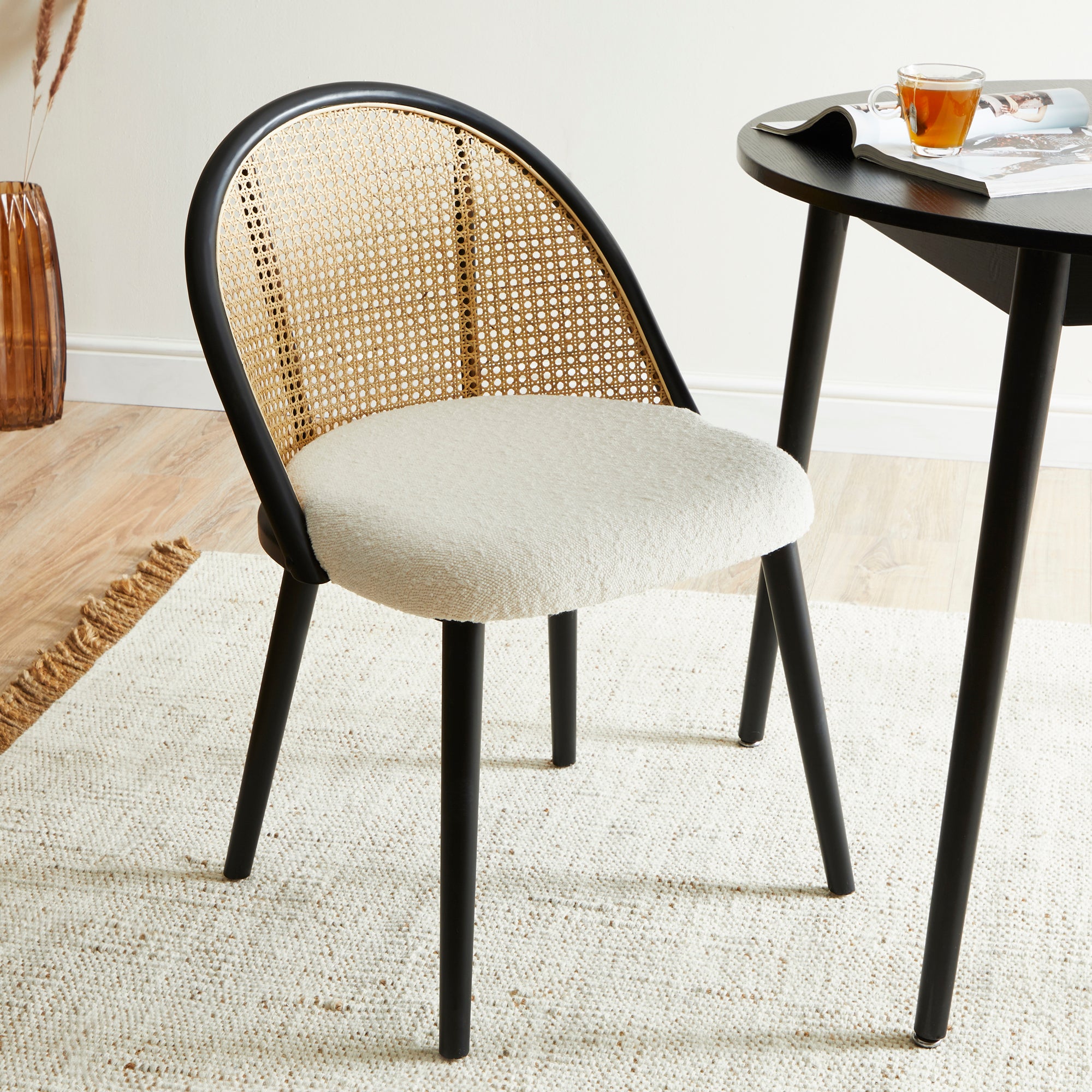 Luella Cane Dining Chair Cream