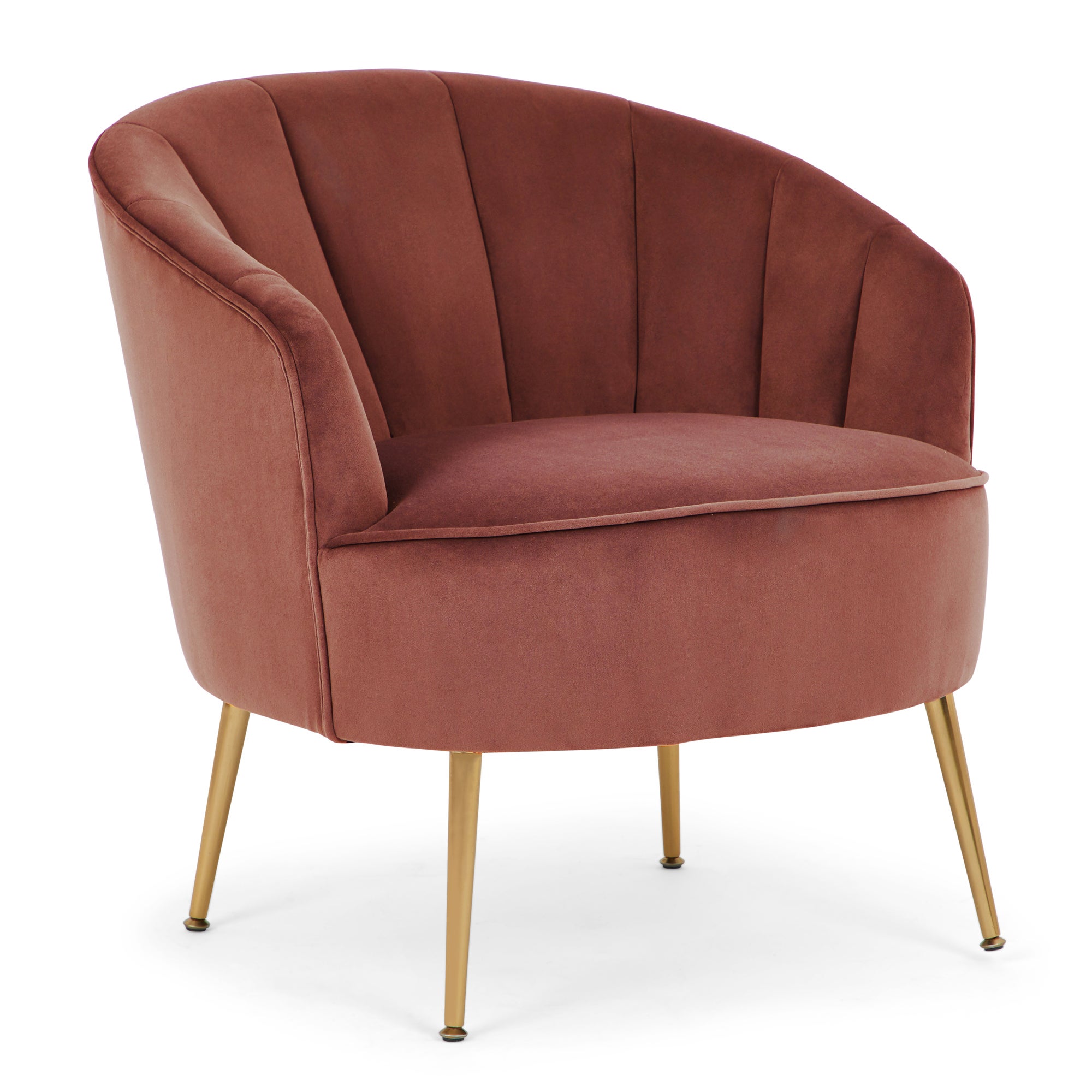 Matilda Velvet Shell Chair Pink