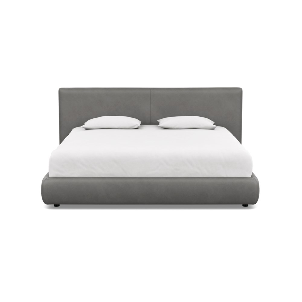 Heal's Alba Bed Super King Luxury Leather Slate