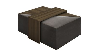 Astaire Modular Coffee Table Set Footstool in Battleship Grey Smart Cotton - sofa.com