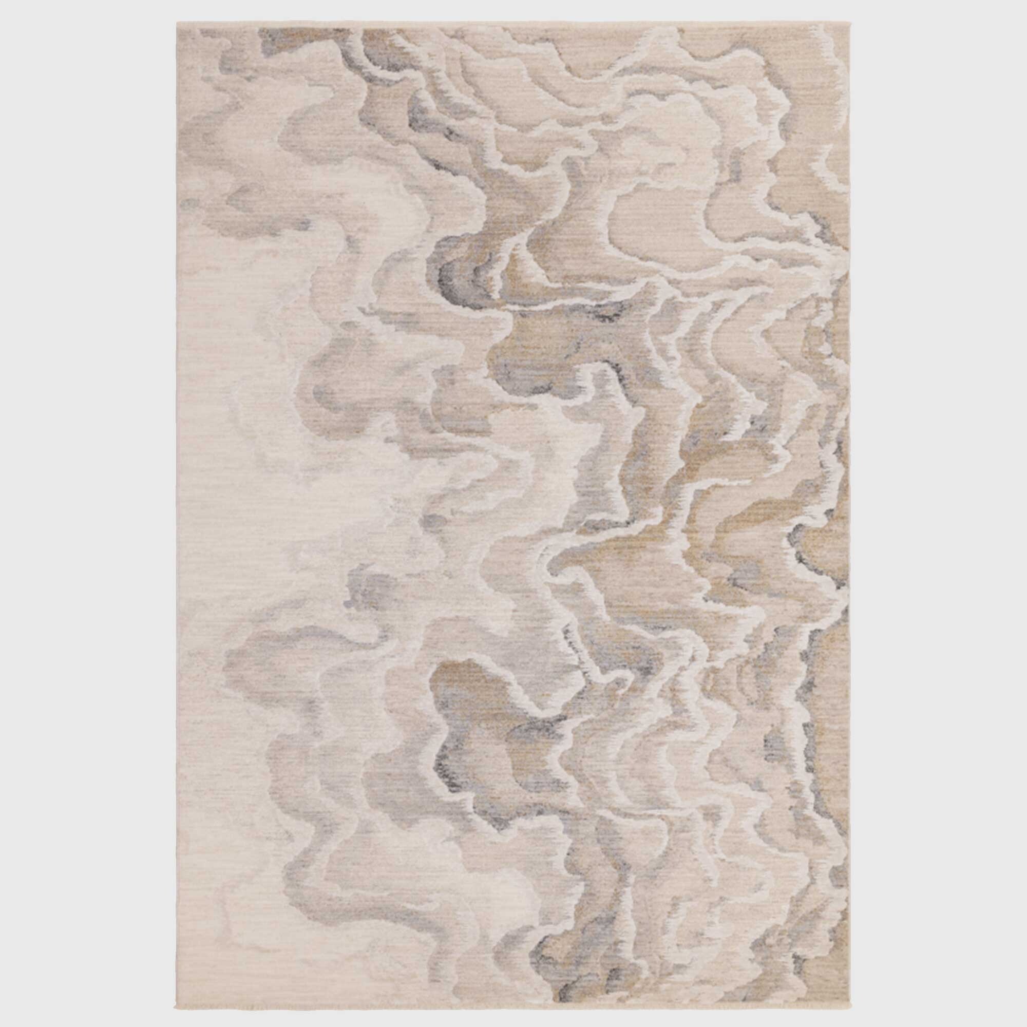 ZAYAN 120X180CM 02 SETAS RUG, Square, Neutral | Barker & Stonehouse