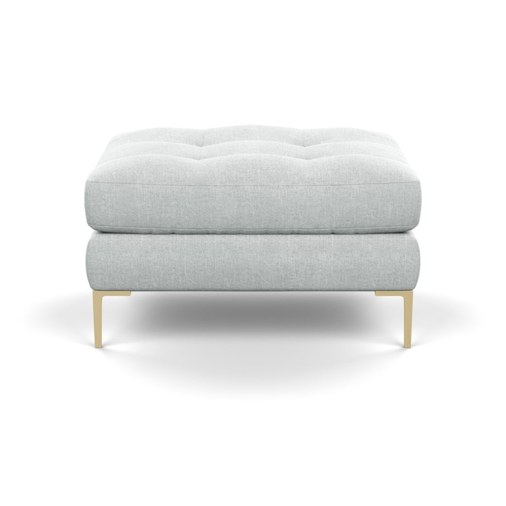Heal's Eton Footstool Broad Weave Tin Brass Feet