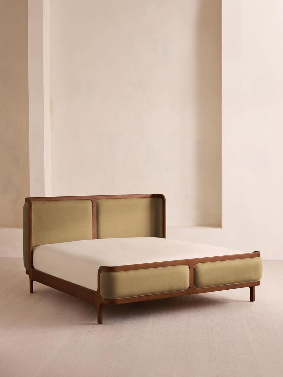 Belsa Bed, Superking, Linen, Wheat