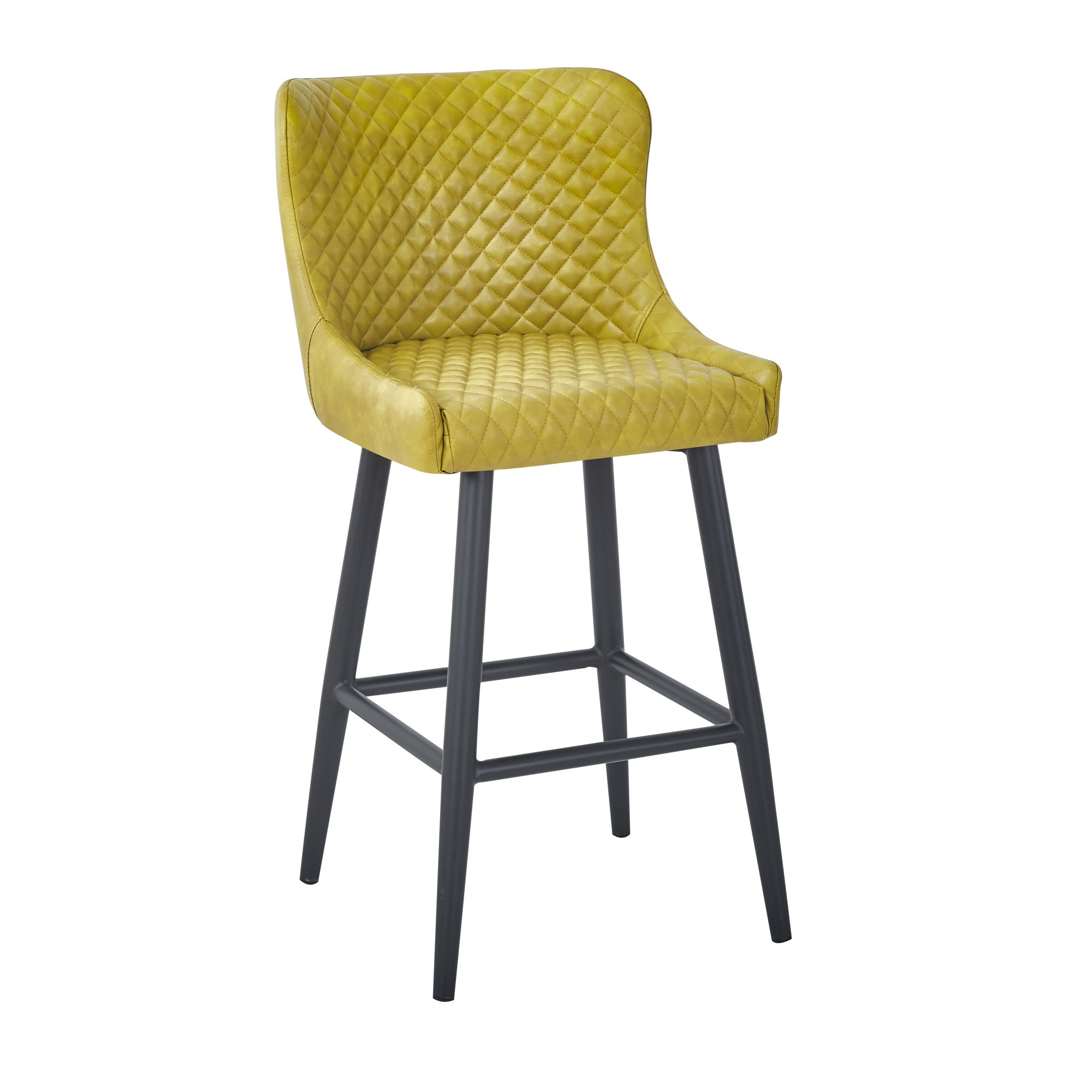 Montreal Olive PU Leather Bar Stool Olive (Green)