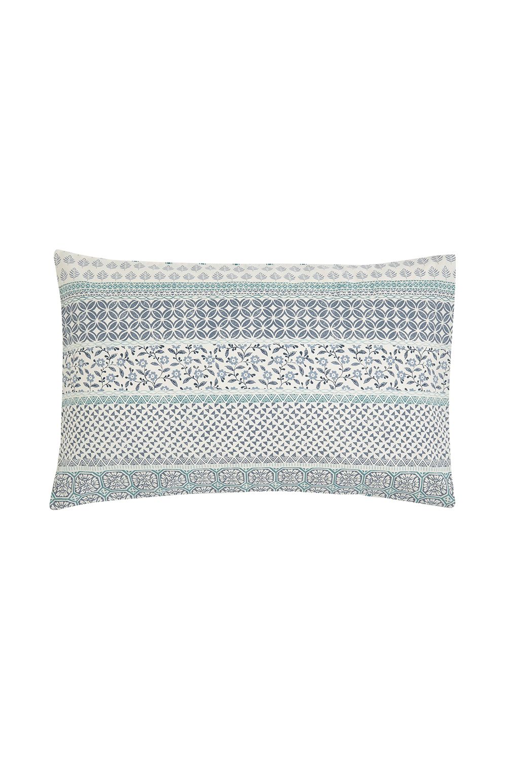 Helena Springfield 'Folk Stripe' Cotton Duvet Cover Set in Teal 3
