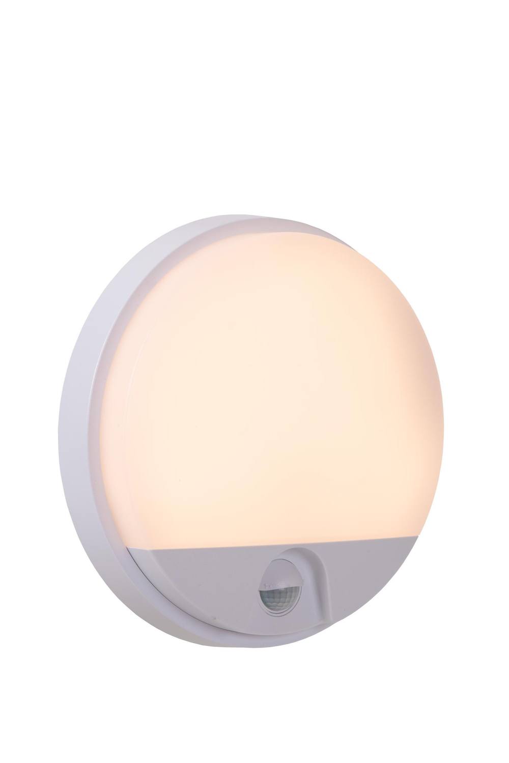 Netlighting Lucide HUPS IR PIR Wall light Outdoor LED 1x10W 3000K IP54 White