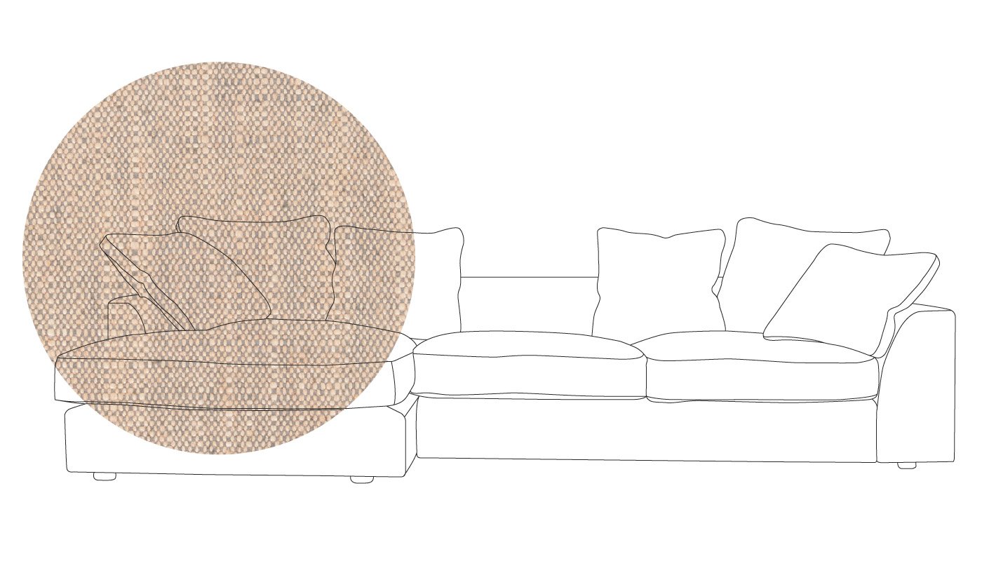 Heal's Cumulus Left Hand Facing Corner Sofa In Broad
