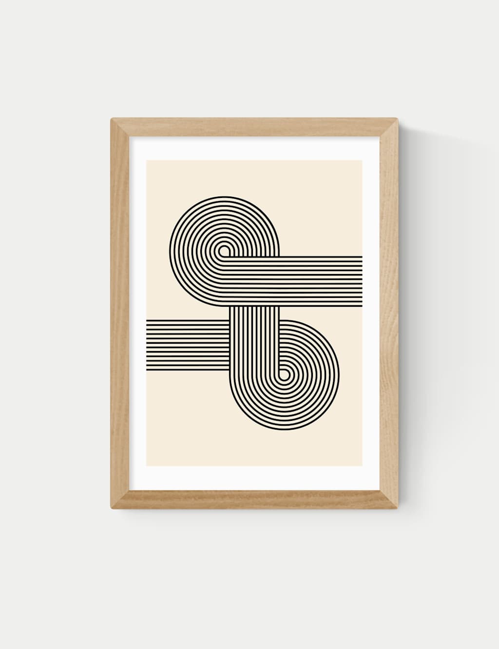 East End Prints Retro Waves Abstract Framed Art Natural