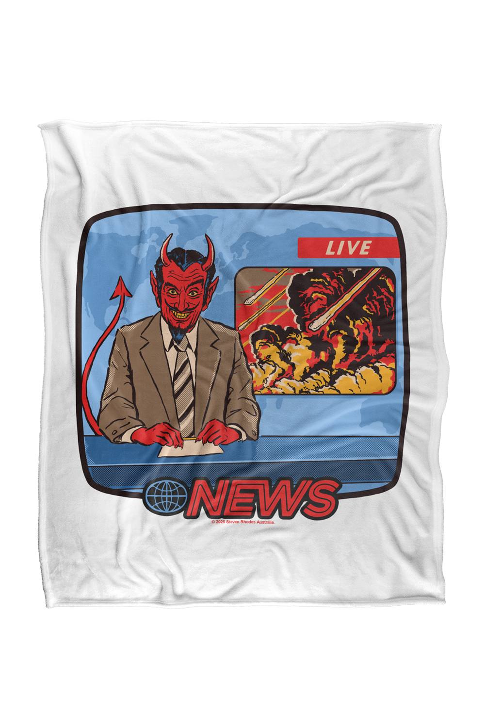 Steven Rhodes Breaking News Silky Touch Super Soft Throw Blanket
