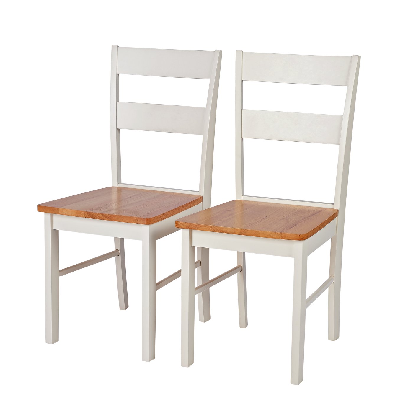 Habitat Chicago Pair of Dining Chairs - Two Tone