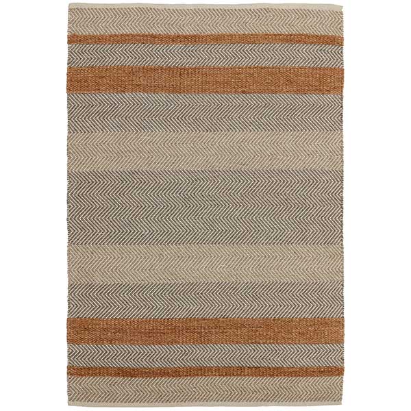 Fields Rug Coral - 50% Wool Pile, 35% Cotton, 15% Viscose - Measuring: W120 x D170cm