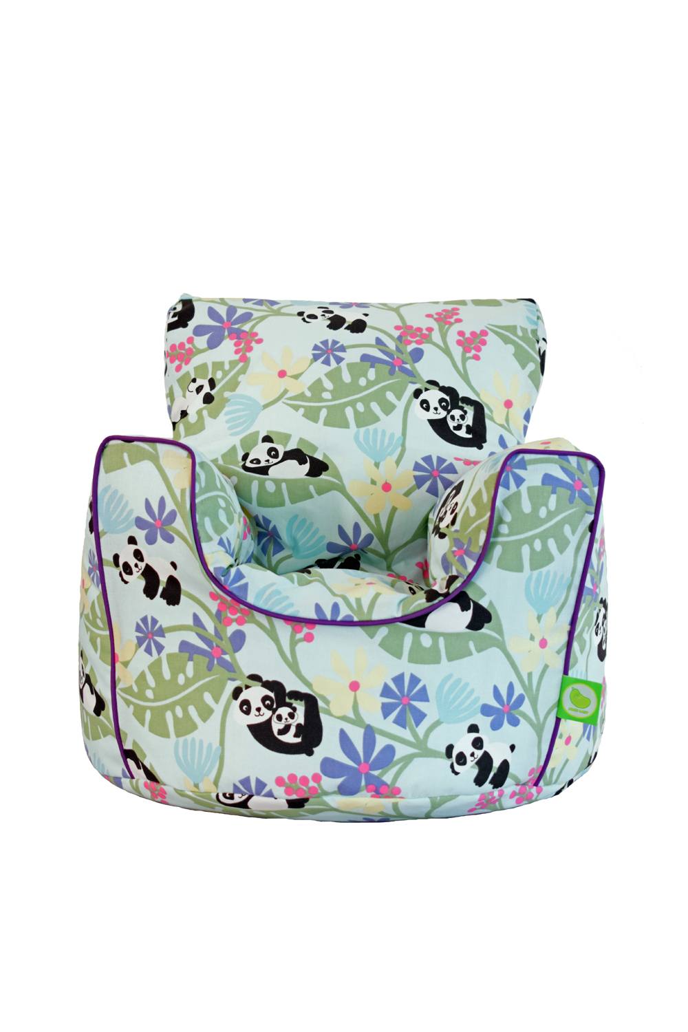 Bean Lazy Cotton Light Blue Panda Bean Bag Arm Chair with Beans Child / Teen size