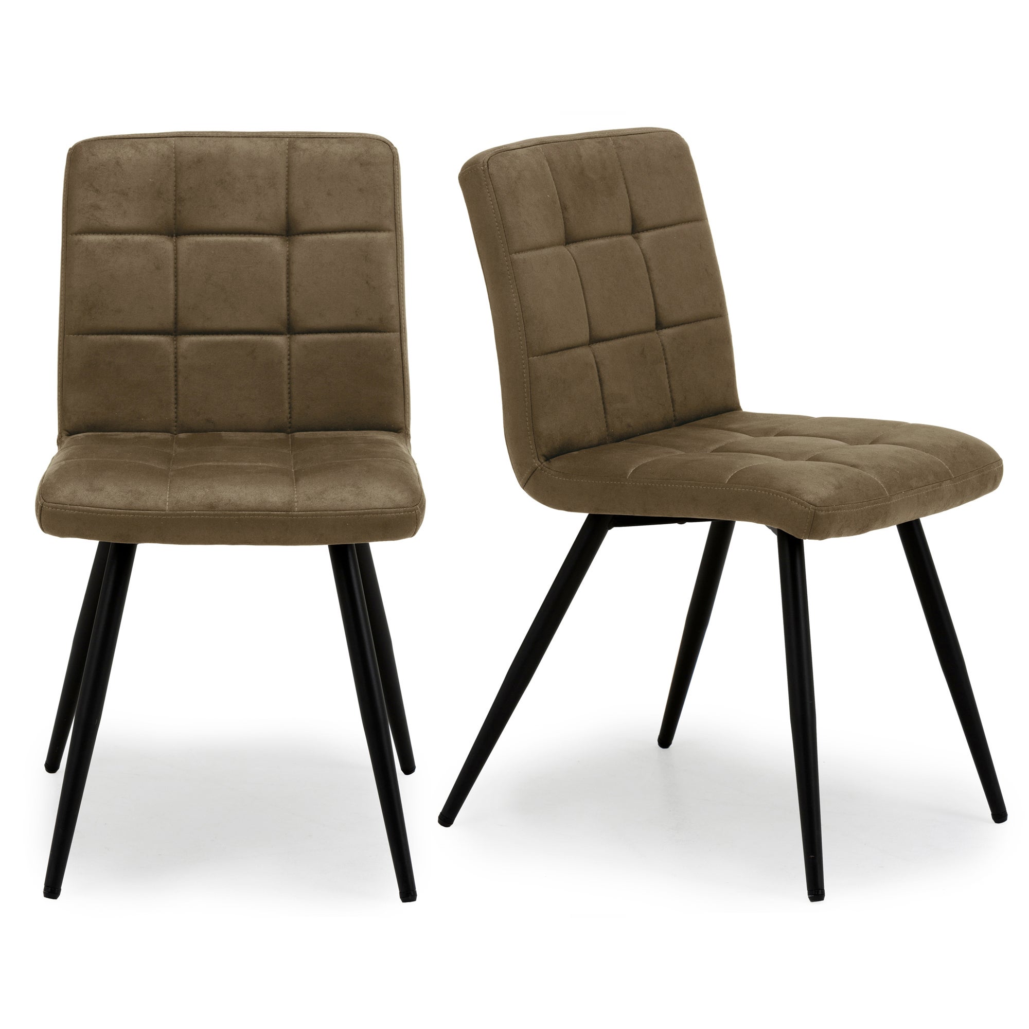 Porter Set of 2 Dining Chairs Tan Microsuede Tan