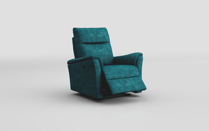 Blue Fabric Fusignano Manual Recliner Chair